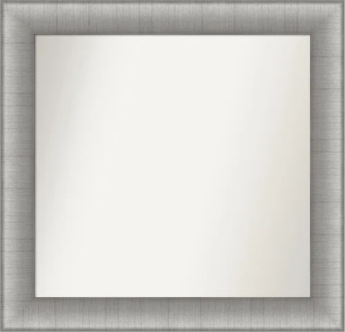 Miniatura 432 de Amanti Art Espejo de baño plateado para sobre fregadero, 28 x 47 pulgadas, espejo rectangular de plata imperial, marco de madera tradicional de gran