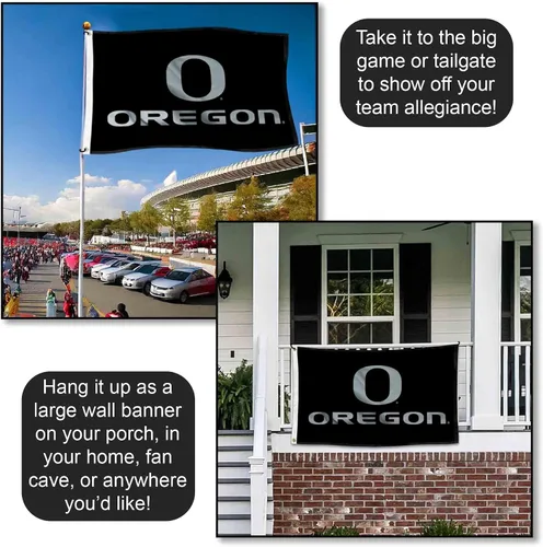 Miniatura 4 de Bandera negra de Oregon de 3 x 5