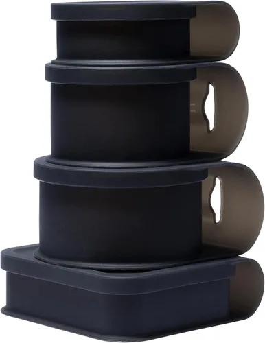 Miniatura 6 de Silipint Cuenco de silicona Go Go Connected con tapa, irrompible, no tóxico, apto para lavavajillas (moteado rojo, 30 onzas)