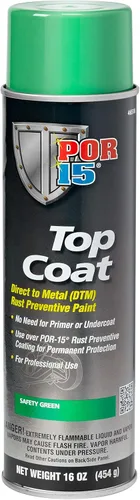 Miniatura 2 de POR-15 Pintura en aerosol de capa superior, pintura directa al metal, brillo a largo plazo y retención de color, 15 onzas líquidas, transparente