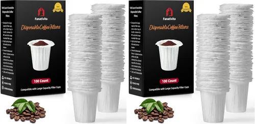 Miniatura 9 de Fanativita Filtros de café desechables (2.1 pulgadas de alto) para My K-Cup, K-Carafe, Cuisinart SS-RFC y otras tazas de filtro reutilizables