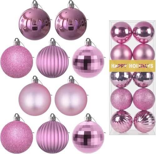 Miniatura 210 de Bolas de Navidad Grandes de 3.2" en Azul Bebé - Adornos para Árbol de Navidad, Bolas Colgantes Inastillables para Cumpleaños, Halloween, Boda