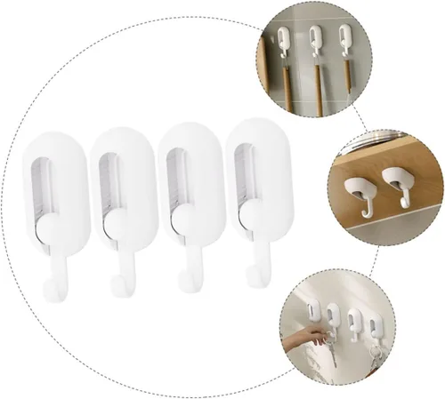Miniatura 4 de 4 ganchos universales giratorios para toallas, gancho para toallas, colgador de pared, faroles, colgador de cocina, ganchos para colgar en la pared