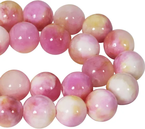 Miniatura 11 de Cuentas de jade persa natural de 0.315 pulgadas, 100 cuentas redondas sueltas de cristal curativo teñido negro colorido para la fabricación