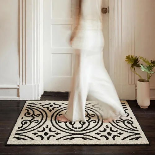 Miniatura 37 de GRANNY SAYS Tapete para puerta, de 32 x 20 pulgadas, tapete de bienvenida para exteriores, antideslizante, absorbe la suciedad para la entrada