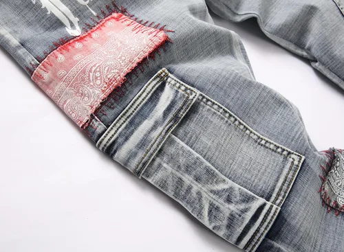 Miniatura 200 de Enrica Pantalones vaqueros estampados casuales para hombre