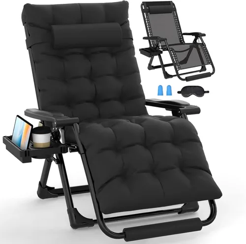 Miniatura 11 de Slendor Sillas de Gravedad Cero de Tamaño Extra Grande XL, Silla de Descanso de Gravedad Cero, Silla Anti Gravedad Grande de 29 Pulgadas, Silla
