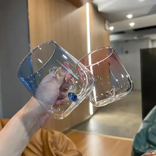 Miniatura 4 de Taza de Café 3D de Cristal con Animales y Plantas en el Interior, Copa de los Deseos como Regalo - Tazas para Fiesta, Oficina, Mañana para Leche