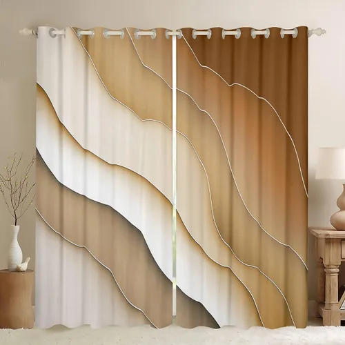 Miniatura 15 de Feelyou Cortinas abstractas degradadas para niños, adolescentes, azul, rojo y negro, cortinas de ventana para dormitorio, sala de estar, decoración