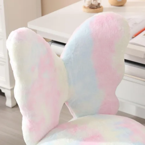 Miniatura 6 de Sillas de escritorio con diseño de mariposa para niños, sillas de estudio para niñas estudiantes, sillas ajustables para computadora, silla