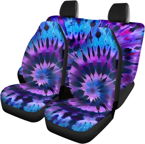 Miniatura 39 de Howilath 250 USA Anniversary - Juego de 4 fundas de asiento de automóvil de ajuste universal para asientos delanteros y traseros para uso en todas