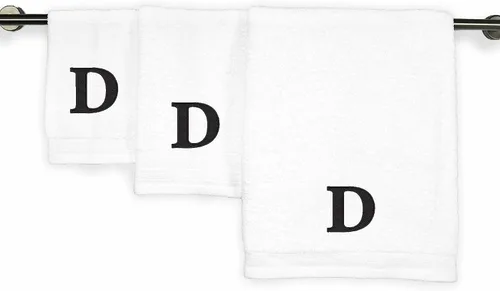 Miniatura 21 de Kaufman - Juego de toallas de baño bordadas personalizadas de calidad de hotel, toalla de mano y toallas para los dedos, 100% algodón para baño