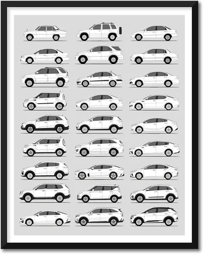 Miniatura 54 de Idea Network Póster hecho a mano compatible con Chevy impreso, arte de pared, decoración hecha a mano de lo mejor de las generaciones de Chevy