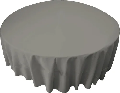 Miniatura 129 de LA Linen - Mantel redondo lavable de popelina de poliéster, resistente a manchas y arrugas, 51", mantel de tela para comedor, cocina, fiesta, Negro