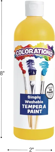 Miniatura 7 de Colorations - SWT16 Pinturas de témpera simplemente lavables, 16 onzas líquidas, juego de 11 colores, no tóxicas, vibrantes, atrevidas, pintura