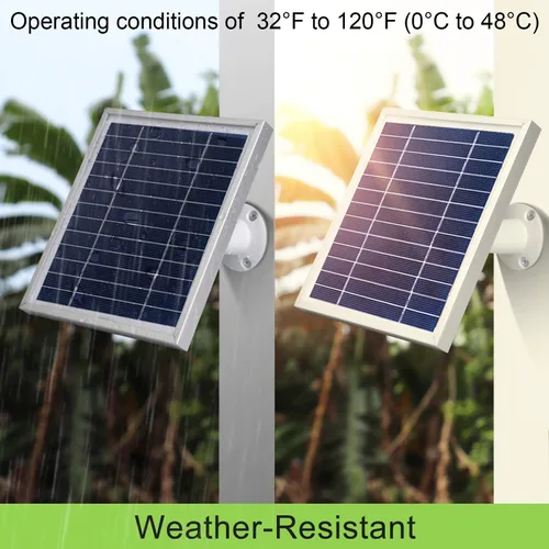 Miniatura 2 de Paquete de 3 cargadores de panel solar compatibles con Arlo Pro 5S 2K/Arlo Pro 4/Arlo Pro 3/Arlo Ultra 2/Arlo Ultra/Go 2, con cable de carga Plateado