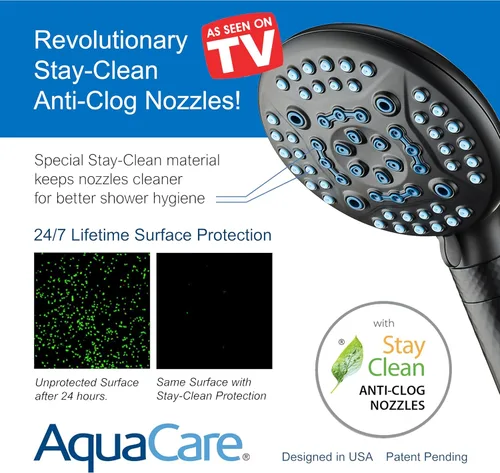 Miniatura 8 de AquaCare High Pressure 6-way Dual Shower Head Combo with Built-in Filter & Power Wash - Clean Tub, Tile & Pets. Remove Chlorine, Lead & Toxins from