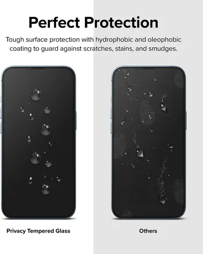 Miniatura 7 de Ringke Vidrio de privacidad [antiespía] compatible con iPhone 14 Plus protector de pantalla de 6.7 pulgadas, vidrio templado de cobertura completa