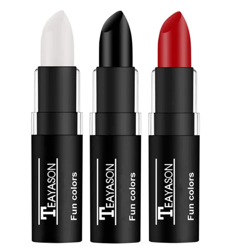 Miniatura 9 de Go Ho 2 piezas de maquillaje de payaso blanco y negro en barra mezclable – pintura para ojos negros y cuerpo facial maquillaje profesional FX