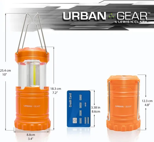 Miniatura 2 de Lewis N. Clark - Linterna de camping plegable Linterna LED portátil para uso en interiores o exteriores Lámpara impermeable con pilas incluidas