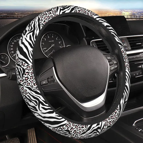 Miniatura 10 de Funda protectora para volante de automóvil de 15 pulgadas para mujeres y hombres, funda protectora de neopreno antideslizante para volante