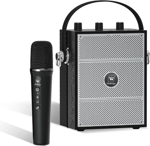 Amplificador de voz inalámbrico con micrófono de mano, altavoces con micrófono Bluetooth portátiles para profesores y eventos, micrófono de karaoke