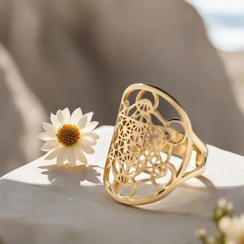 Miniatura 3 de YILUOCD Metatron - Anillo de cubo con sello de ángel, arcángel, metatrón, cubo, declaración de protección, ahuecado, para mujer, de acero