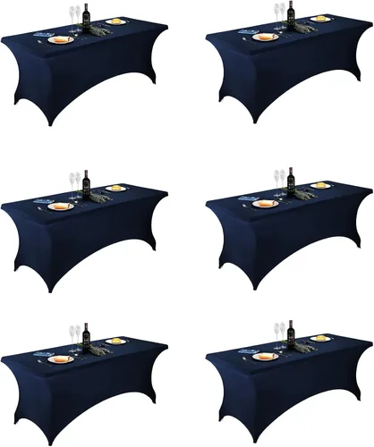 Miniatura 71 de FORLIFE - Funda de mesa de elastano, mantel ajustado de 4 pies para mesas rectangulares, funda elástica para patio, universal para bodas, banquetes