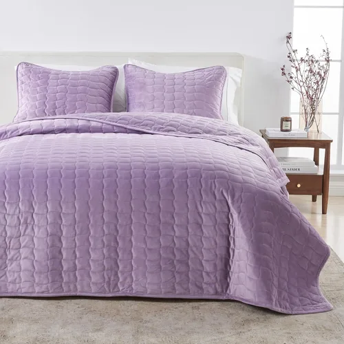 Miniatura 30 de Great Bay Home Full/Queen Quilt Set - 3-Piece Seersucker Box-Stitched Bedding Set - Soft, Lightweight, All-Season Bedspread (White)