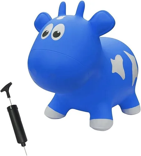 Farm Hoppers Animales inflables que rebotan – galardonado juguete de salto de animales hinchables para niños, BPA, plástico sin látex, bomba de mano