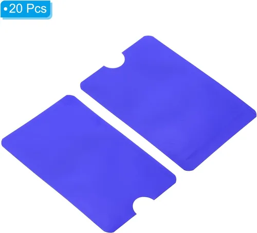 Miniatura 13 de PATIKIL Mangas de bloqueo RFID, fundas de aluminio para prevención de robo de identidad, fundas protectoras seguras para tarjetas de crédito, Negro