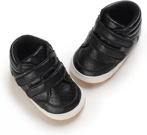 Miniatura 4 de E-FAK Zapatos de bebé para niños y niñas, zapatillas para bebés, suela de goma antideslizante, zapatos de cuna para primeros pasos de niños pequeños