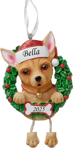 Miniatura 25 de Adorno personalizado para 2025, raza pura de perro Beagle, adorno para árbol de Navidad, decoración profesional personalizada, regalo para cachorro