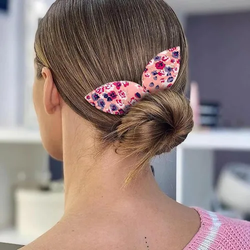Miniatura 3 de 4 Piezas Creador de Moños Hábil Twist Francés Oreja de Conejo Retorcedor de Moños Flor Flexible Rápido Accesorios de Peinado para Mujeres Niñas