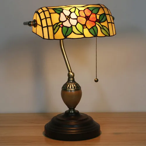 Miniatura 39 de Lámpara de escritorio Bankers Lámpara, Vintage, Mesa, Lámparas de noche, Lectura para Oficina de Estudio, Base de Aleación, W11 H15, Barroco Verde