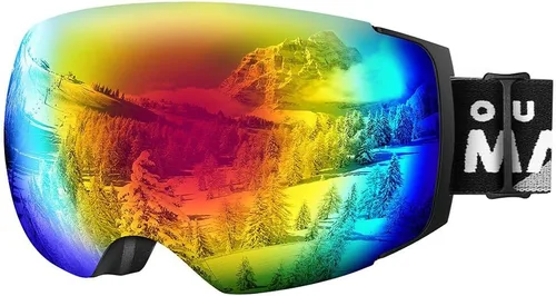 Miniatura 19 de OutdoorMaster Gafas de esquí PRO – sin marco, lente intercambiable, 100% protección UV400, gafas de nieve para hombres y mujeres
