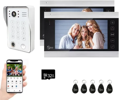 Miniatura 8 de ANJIELO SMART Sistema de portero de video con cable, cámara de timbre de video de 7 pulgadas con monitor, video portero con cable, apagado 5 en 1
