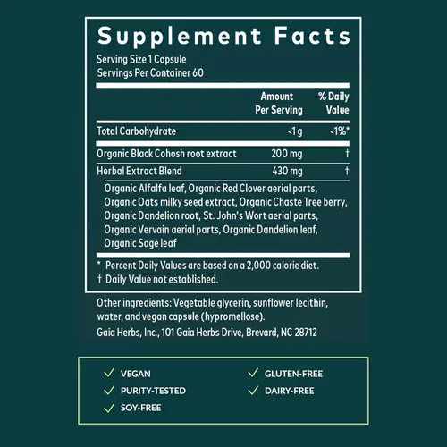 Miniatura 3 de Gaia Herbs Apoyo para la menopausia durante el día - Ayuda a apoyar el equilibrio hormonal y el bienestar de las mujeres* - con Vitex, Cohosh negro