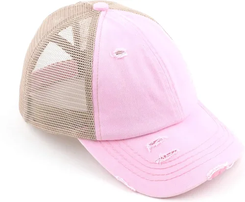 Miniatura 2 de C.C - Gorra de béisbol con diseño para cola de caballo, ajustable, con malla y brillantina