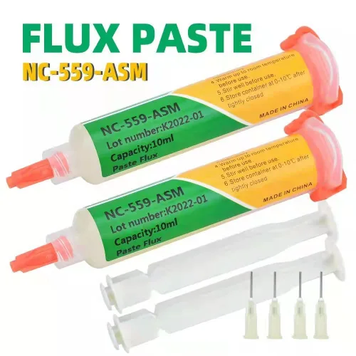 Miniatura 2 de Jeringa BGA de 1.23 oz de pasta de soldadura con plomo Sn63pb37 punto de fusión 361.4 °F, para electrónica PCB IC teléfono celular, CPU LED Bga