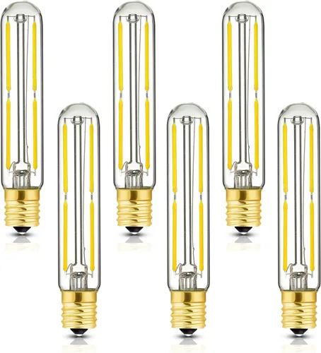 Bombilla de filamento tubular E17 LED T6.5, bombillas LED regulables de 4 W, 500 lm, luz diurna de 4000 K, equivalente a bombilla incandescente de