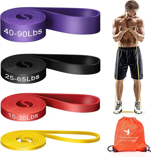 Bandas de dominadas, banda de resistencia, banda de asistencia para dominadas, juego de bandas de resistencia largas para entrenamiento, fitness,