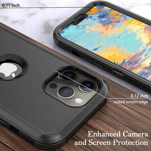 Miniatura 2 de Funda de teléfono para iPhone 13 Pro Max, resistente, resistente a prueba de golpes, funda protectora con clip para cinturón para Apple iPhone 13