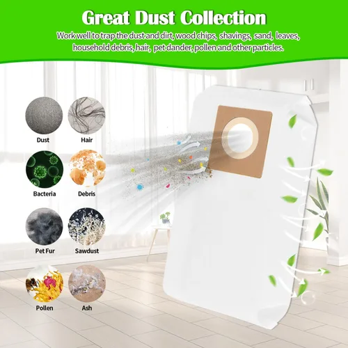 Miniatura 6 de Gudotra AH10143 - Paquete de 15 bolsas verticales de repuesto para aspiradora Hoover Commercial HushTone CU2 CH54013 CH54015 CH54113 CH54115 Blanco