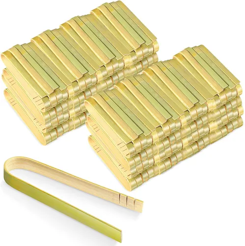Chengu 240 pinzas de bambú desechables pequeñas de madera para tostadora, utensilios de cocina para catering, buffet, aperitivo, boda, fiesta de