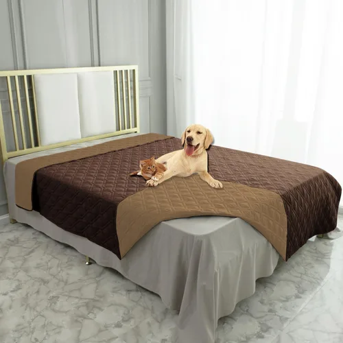 Miniatura 9 de Ameritex Funda Impermeable para Cama de Perro Manta para Mascotas para Muebles Cama Sillón Sofá Reversible Azul marino+azul piedra
