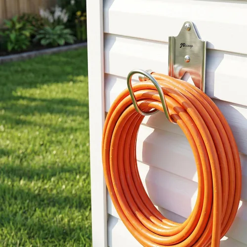 Miniatura 2 de JBscoop Soporte para Manguera de Jardín, Colgador de Manguera de Jardín Montaje en Pared para Manguera de Agua, Cables de Extensión, Manguera