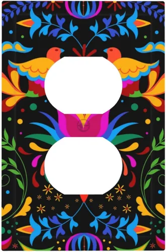 Miniatura 63 de Placa de receptáculo para interruptor basculante de una sola banda, 1 banda Decora GFCI Starry Night Painting Placa decorativa de pared