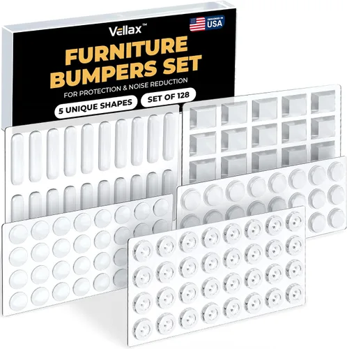 Miniatura 11 de 74 Topes y Protectores de Pared de Silicona Transparente – Almohadillas Autoadhesivas de 5 Formas para Gabinetes, Puertas, Cajones y Muebles