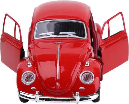 Miniatura 4 de Berry President 1967 Clásico Beetle Bug Vintage 1/32 Escala Diecast Metal Tire de Coche de Juguete Modelo para Regalo/Niños (ROJO)